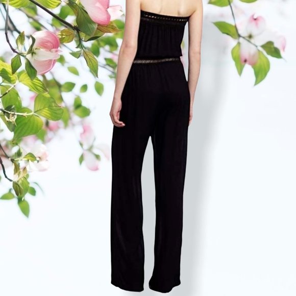 EIGHT Sixty Strapless Jumpsuit Size Medium - Picture 2 of 6